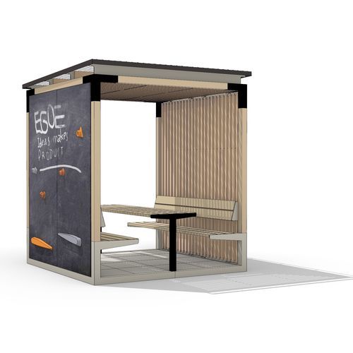 Abri multifonction pour espace public - LEVP103 - egoé - pour aire de jeux / pour établissement public / pour gare