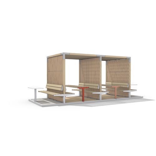 Abri multifonction pour espace public - LEVP202 - egoé - pour gare / pour terminal