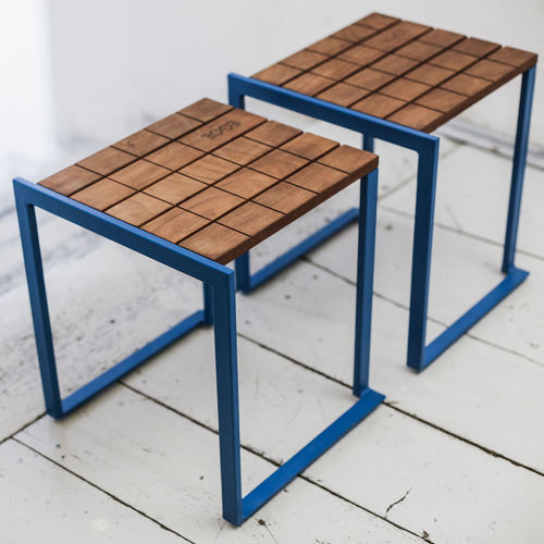 Tabouret contemporain - LBS210 - egoé - en bois / avec piètement en acier / luge