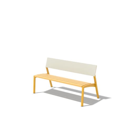 Banc public contemporain - Mini Vera LVE160 - egoé - en bois massif / en teck / en HPL