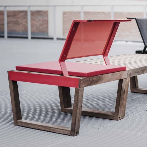 Fauteuil urbain contemporain - Barka BA110 - egoé - en Batyline® / en bois / en acier