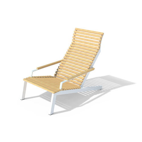 Bain de soleil contemporain - Alva LAL325 - egoé - en teck / en aluminium / empilable
