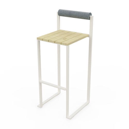 Chaise de bar contemporaine - LBS216 - egoé - d'intérieur / en bois massif / avec piètement en acier à revêtement par poudre