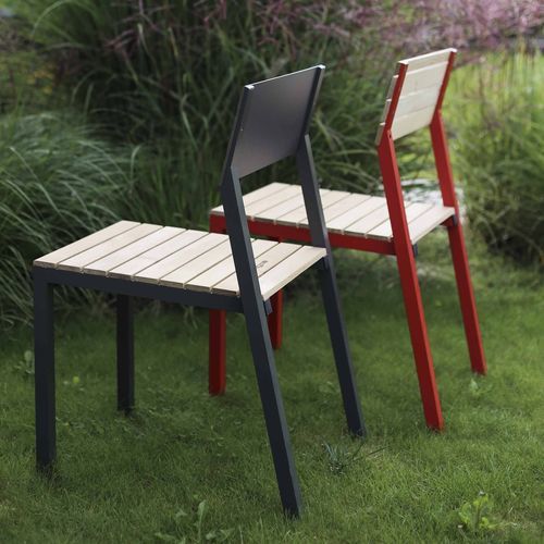 Chaise contemporaine - Cora LCR126 - egoé - d'extérieur / d'intérieur / en teck