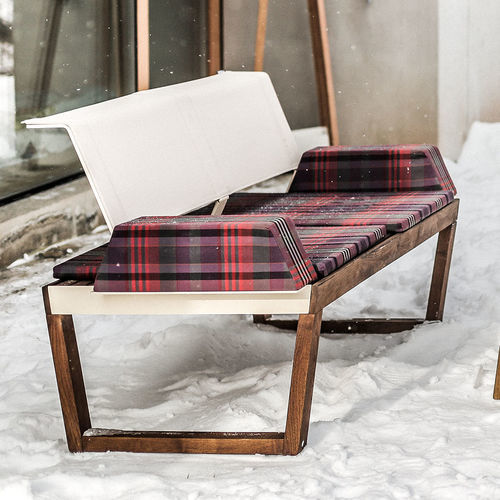 Banc de jardin contemporain - Barka BA125 - egoé - en bois / en tissu / en Batyline®