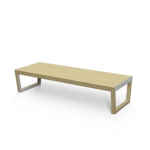 Banc de jardin contemporain - Barka BA132 - egoé - en teck / en bois massif / sans dossier