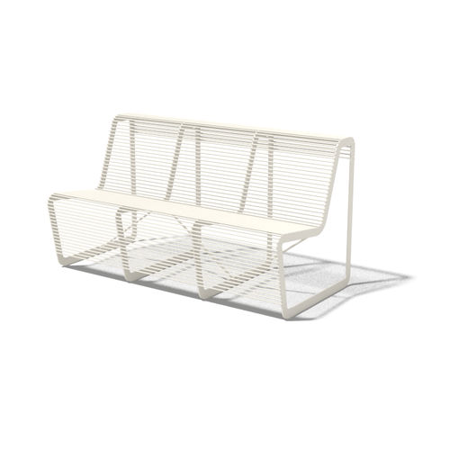 Banc de jardin contemporain - Limpido LLP155 - egoé - en acier / avec dossier / sans accoudoirs