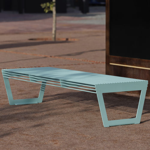 Banc public contemporain - A3-321 - egoé - en acier galvanisé / en acier thermolaqué / sans dossier