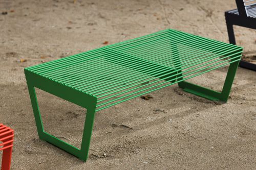 Banc public contemporain - A3-221 - egoé - en acier galvanisé / en acier thermolaqué / sans dossier