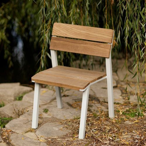 Chaise de jardin contemporaine - E2-152 - egoé - de terrasse / en frêne / en bois massif