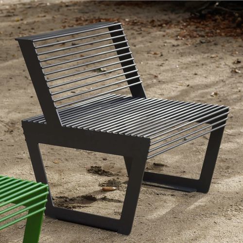 Fauteuil urbain contemporain - A3-101 - egoé - en acier galvanisé / en acier galvanisé / couleur personnalisable