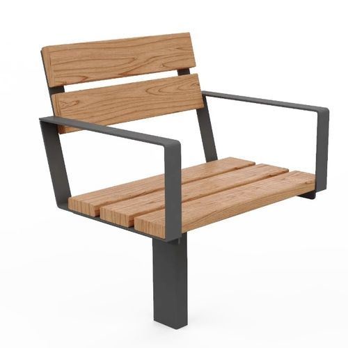 Fauteuil urbain contemporain - U1-157 - egoé - en bois huilé / en bois massif / en frêne