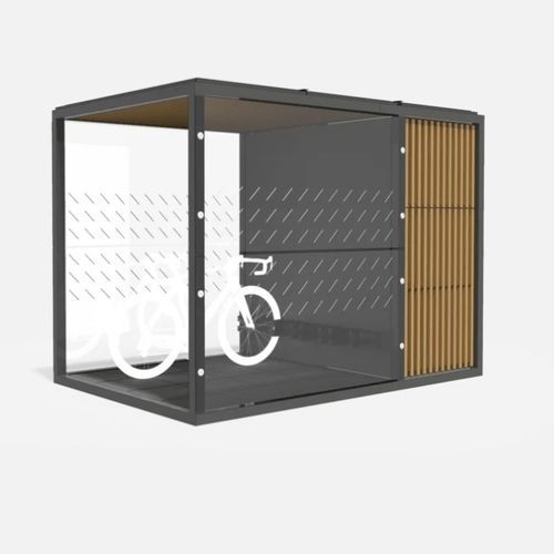 Abri vélo durable - Y3-SET2102 - egoé - en acier / en acier galvanisé / en acier thermolaqué