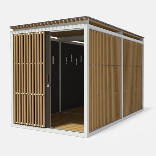 Abri vélo durable - Y3-SET2201 - egoé - en acier / en acier galvanisé / en acier thermolaqué