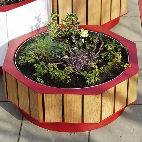 Jardinière en bois huilé - A30-110 - egoé - en bois massif / en acier / en acier galvanisé