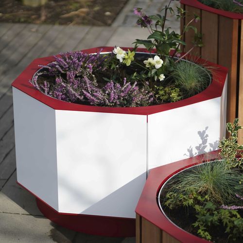 Jardinière en acier - A30-220 - egoé - en acier galvanisé / en acier thermolaqué / octogonale