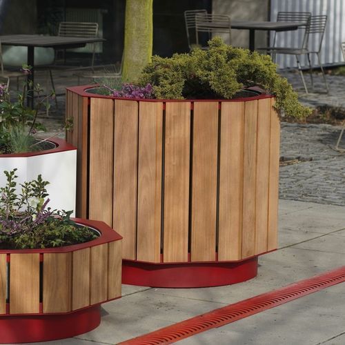 Jardinière en bois huilé - A30-310 - egoé - en bois massif / en acier / en acier galvanisé