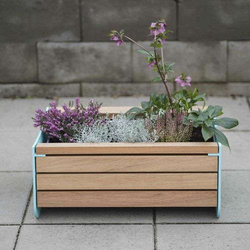 Jardinière en bois huilé - I30-100A  - egoé - en bois massif / en acier / en acier galvanisé