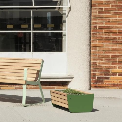 Jardinière en bois huilé - I30-100E - egoé - en bois massif / en acier / en acier galvanisé