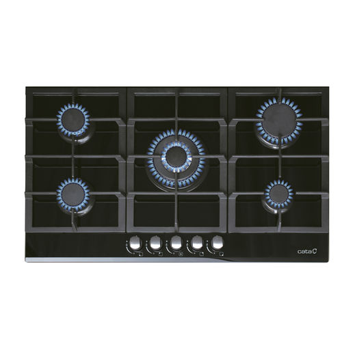 Table de cuisson à gaz - LCI 941 BK - CATA - vitrocéramique / 5 foyers / encastrable