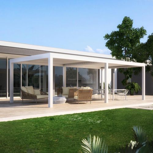 Pergola autoportée - BIOSHADE - GreenDesign - adossée / en aluminium / en aluminium peint