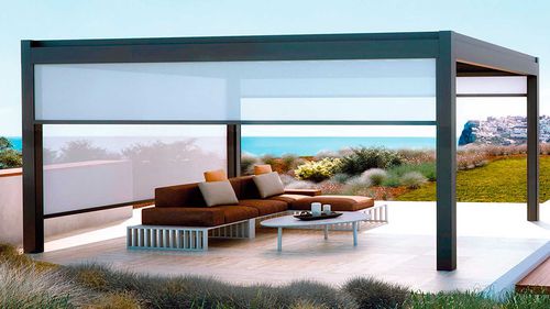 Pergola autoportée - BINOMIO PLUS - GreenDesign - adossée / en aluminium / en aluminium extrudé