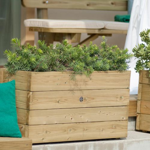 Jardinière en bois - MADERA - GreenDesign - rectangulaire / contemporaine / d'extérieur