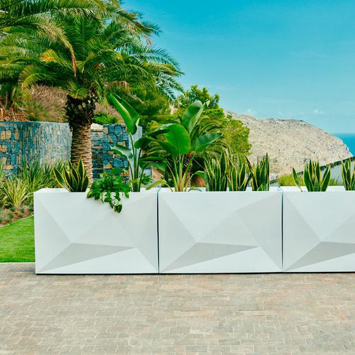 Jardinière en polyéthylène - ANAFI - GreenDesign - rectangulaire / contemporaine / d'extérieur