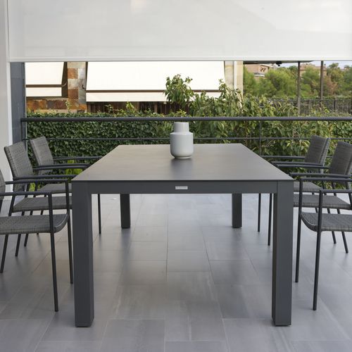 Table à manger contemporaine - LUNCH 12 - GreenDesign - en aluminium / rectangulaire / résidentielle