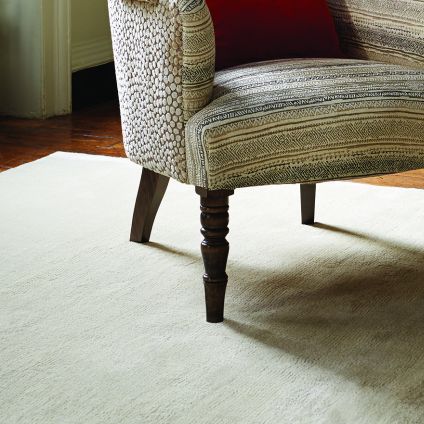 Tapis contemporain - AGRA - Jacaranda - uni / en laine / en tencel®