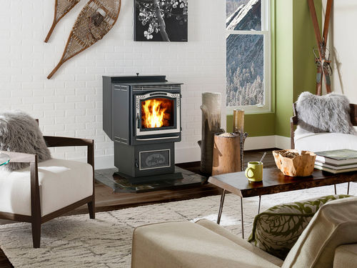 Poêle à granulés - P68 - Harman Stoves - contemporain / en inox