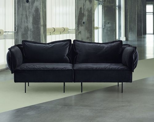 Canapé modulable - DARK GREY - Handvark - contemporain / en velours / en acier