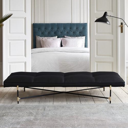 Banquette contemporaine - BRASS - Handvark - en cuir / en laiton