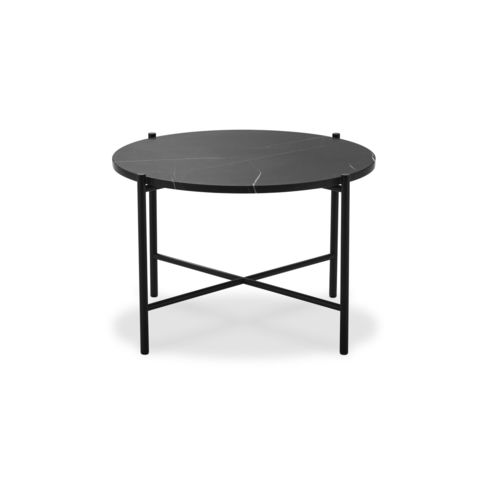 Table basse contemporaine - 60 - Handvark - en marbre / avec piètement en acier thermolaqué / ronde