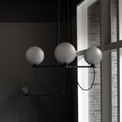 Lustre contemporain - Handvark - en acier à revêtement par poudre / 3 ampoules / professionnel