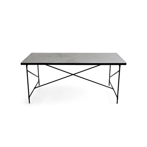 Table à manger contemporaine - 185 - Handvark - en marbre / en laiton / rectangulaire