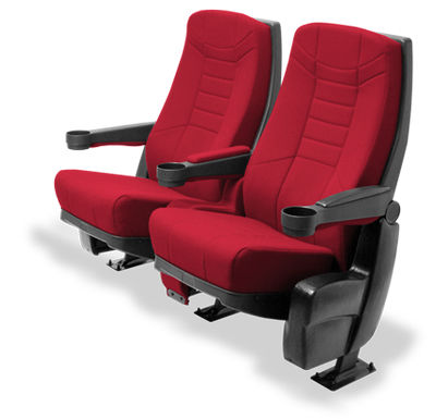 Fauteuil de cinéma en tissu - VENEZIA - Mobiliario, S.A de C.V. - rouge