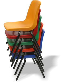 Chaise contemporaine - DURABLE  - Mobiliario, S.A de C.V. - d'intérieur / empilable / pour enfant