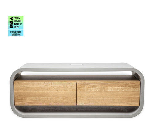 Meuble TV contemporain - OPUS VIDERO LIGNUM  - CO33 - lowboard / avec tiroirs / pour chambre d'hôtel