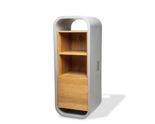 Meuble minibar contemporain - OPUS POTARE - CO33 - en chêne / en bois massif / en béton