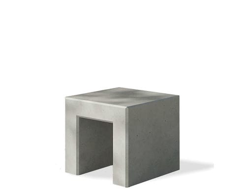Tabouret contemporain - ANGULUS INFANS - CO33 - en béton / avec piètement en béton / luge