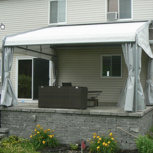 Store banne vertical - FIXED RETRACTABLE : ATTICO MODEL - OMBRASOLE - motorisé / professionnel