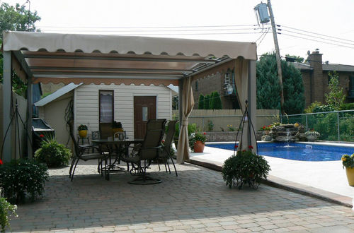 Pergola autoportée - OMBRASOLE - en aluminium / rétractable