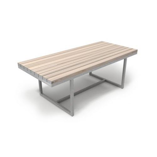 Table à manger contemporaine - La Clôture Française - en PVC / avec piètement en aluminium / avec piètement en acier