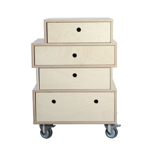 Commode contemporaine - MF0201 / MF0252 - house doctor - en bois / à roulettes / non spécifié