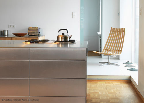 Fauteuil contemporain - SCANDIA SENIOR - fjordfiesta - en chêne / pivotant