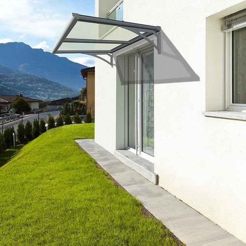 Auvent pour porte - R440 - BT Group - en aluminium / en polycarbonate / plat