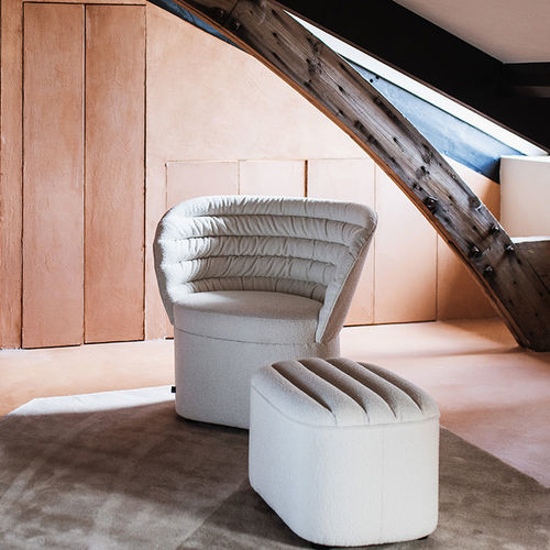 Fauteuil contemporain - Phoebe  - Fest Amsterdam - en tissu / blanc / avec piètement en bois