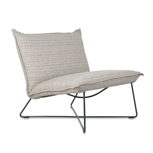 Chauffeuse contemporaine - Earl  - Jess - en tissu / en acier / grise