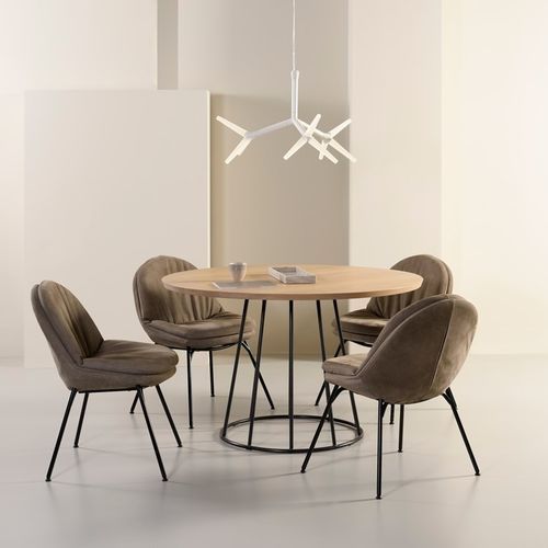 Chaise contemporaine - Curtis - Jess - d'intérieur / en tissu / en cuir